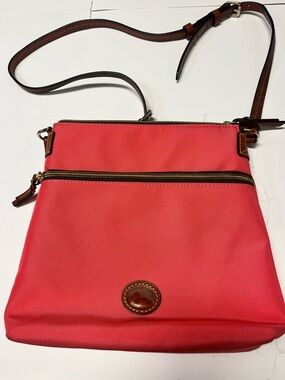 Dooney & Bourke Wayfarer coral  Nylon North South Crossbody Bag"